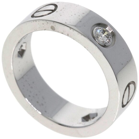 CARTIER 18k White Diamond Love Ring #50 - Picture 9 of 9